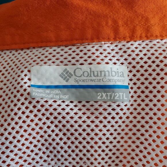 Columbia Bright Orange PFG Long Sleeve Fishing/Hunting shirt 2XLT - Picture 10 of 10